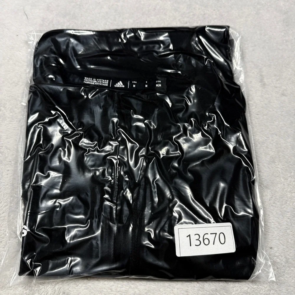 Adidas Windbreaker Mens Medium Black Short Sleeve FCA Quarter Zip HG0081